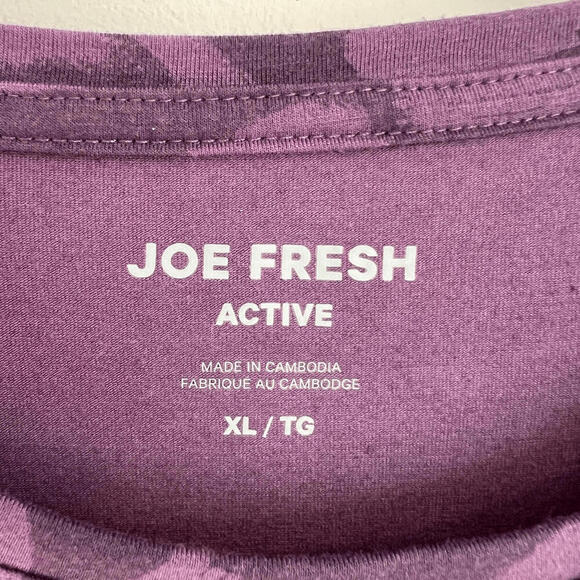 Joe Fresh Active Women’s XL Purple Floral Print Long Sleeve T Top Athleisure - Picture 2 of 9